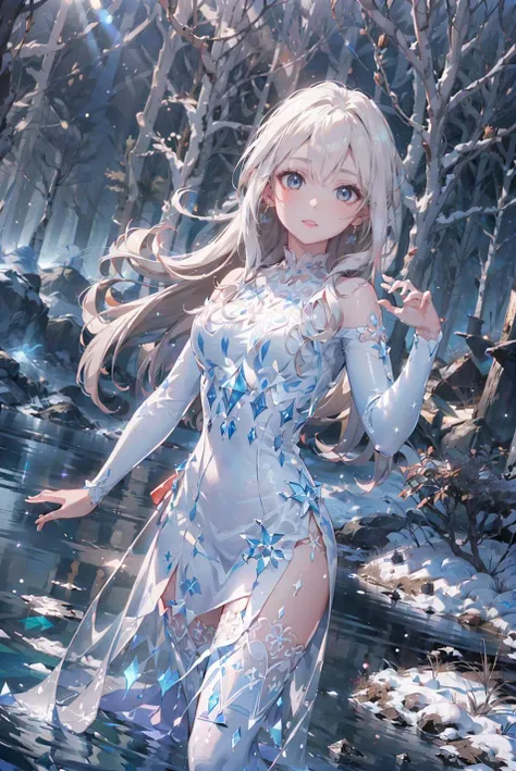 <(best quality, extremery best quality, masterpiece:1.4), (realistic, intricate details:1.4), (photorealistic:1.4), (extremely intricate:1.4), highres, ultra highres, ultra-detailed, absurdres, incredibly absurdres, extremely detailed, high quality, high resolution, hyperrealistic, ultra-realistic, hyper-detailed, top quality, best, fine detail, massive detail, Highly detailed, extreme detailed, highest detailed, high-res, absolutely resolution, reflection, (refraction:1.4), (hyperrealism:1.4)>, BREAK, 1girl, solo, looking at viewer, (young cute beautiful 18-year-old girl:1.4), 3d face, beautiful girl, Beautiful face, pretty, girlface, kpop idol, supermodel, stunning innocent symmetry face, perfect body, medium breast, slim waist, slim legs, (high detailed skin:1.4), glowing eyes, goddess, natural skin texture, shiny skin, White skin, Beautiful detailed face, detailed face, real skin texture, cute delicate face, finely detailed face, golden ratio, golden ratio face, expressive eyes, perfect face, perfect skin, flawless face, clear face, shiny hair, pale skin, Proper body proportion, perfect anatomy, realistic skin texture, luscious lips, glossy lips, natural makeup, beautiful bright pupils, slender figure, intricate eyes, detailed pupils, detailed face and eyes, longeyelashes, blush, good hand, perfect hands, pretty face, beautiful female bodies, finely detailed skin, oily shiny skin, BREAK, (((((Night time, heavy snow, (snow_queen_elsa, blonde hair:1.5), (winter, snow-covered landscape, snowstorm, ice powers, snowy background, mountain background, cold, winter forest, snowflake, Snow, snowing, falling snow, forest, sky, river in background, cold ice, blizzard storm, frozen lake, big tall pine tree, mountain, snow peak, everfrost, landscape, glaciers, water reflection, ice reflection, frozen forest, spikes of ice, ice glaciers, ice cliffs, aurora borealis, stars, outdoors, morning mist, ethereal, sunrise, scenery, nature, lost forest, mysterious background:1.4), (iridescent colors, blush, mysterious, fantasy background, fantasy, smile, open mouth:1.2), (light is shining, fog, wind:1.2), (Luminescent Particles:1.3), (fullbody:1.2), (eye focus, face focus, character focus, close-up face:1.2), (dutch angle, cowboy shot:1.3), (hand of Guido Daniele:1.4), colorful refraction)))), BREAK, <watercolor, available light, detailed light, volumetric fog, beautiful lighting, Rembrandt lighting, Cinematic, pixel art, game art, key visual, surreal, PBR Texturing, Anisotropic Filtering, Maximum Clarity And Sharpness, Albedo And Specular Maps, Multi-Layered Textures, Surface Shading, Sub-Pixel Convolution, Sub-Pixel Convolution, Accurate Simulation Of Light-Material Interaction, blurry foreground, broad light, volumetric light effect, matte painting, perfectly defined features, volumetric lighting, Tone Mapping, Lumen Reflections, Global illumination, Ray Tracing, Screen Space Global Illumination, Accent Lighting, 32k, Natural Lighting, volumetric, cinematic masterpiece, Rule of thirds, high dynamic range, Multi-exposure HDR capture, cinematic render, game cg cinematic, atmospheric perspective, movie scene, epic dynamic frame, motion blur, ((cinematic look, Film look)), rim light, 4k textures, adobe lightroom, photolab, insane details, hyperdetailed, exposure blend, professional color grading, professional color correction, aerial perspective, particles and dust in beams of light, cinematic scene, dynamic lighting, sharp details, lomography, soft focus, light leaks, bold hues, atmospheric depth, (explosive light and shadow:1.2), aesthetics, intricate designs, ultra realistic digital art, (zentangle, mandala, tangle, entangle), (fractal art), elegant, vivid colours, floating particles, particles, dramatic, epic, (ink drawing, oil painting detailed), (dramatic lighting:1.2), RAW, huge filesize, extremery detailed CG, Photo, 8k uhd, cinematic atmosphere, trending on artstation, award-winning glamour photograph, highly detailed photo, official art, beautiful and aesthetic, unity 8k wallpaper, beautiful, highly detailed CG illustration, best illustration, intricate, Amazing, emotional, analog, painting, digital painting, concept art, Oil Painting, illustration, Classical art, Renaissance, Romanticism, Neoclassicism, Color Palette, depth and contrast, Vibrant colors, saturated, rich saturation, color harmony, vivid palette, concept-art, design style, detail character, concept render, colorful, analog photography, dreamy atmosphere, specular highlights, atmospheric lighting, (dynamic angle, dynamic pose :1.3), (shiny, clothes reflecting light, lens flare, bloom effect, light particle, lens glare:1.3), realistic lighting, cinematic light, (cinematic lighting), light in the face, soft lighting, saturated colors, detailed background, sharp focus, 8k high definition, perspective, Master Composition, roughness, post-processing, soft shadows, realistic shadows, ambient occlusion, ray-tracing, subsurface scattering, photon mapping, physically-based rendering, octane rendering, unreal engine 5, ue5 rendering, Adobe After FX, dslr, RTX, Best character details, radiosity, sharp, antialiased, RAW photo, HDR, 8k, 4k, (((Photographed by Roger Deakins, using a RED Monstro 8K VV camera and a series of high-end lenses))), ((Hasselblad photography)), (film grain:1.4), Kodak portra 400, ((Fujifilm X-T5)), professional photograph, depth of field, caustics, Broad lighting, diffuse lighting, rim lighting, two tone lighting, textile details, visible pores, high resolution scan, professionally color graded, photographic reality, automatic white balance, best lighting, detailed shadow, high contrast, strong light and shadow>, (PureErosFace_V1:0.4), (ulzzang-6500:0.6), <lora:epiNoiseoffset_v3:0.05>, <lora:FilmVelvia2:0.05>, <lora:add_detail:0.2>, <lora:snow_queen_elsa:0.7>