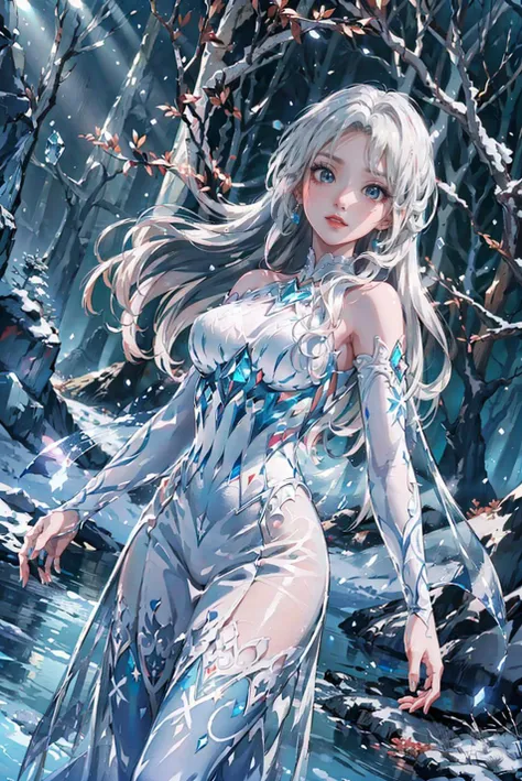 <(best quality, extremery best quality, masterpiece:1.4), (realistic, intricate details:1.4), (photorealistic:1.4), (extremely intricate:1.4), highres, ultra highres, ultra-detailed, absurdres, incredibly absurdres, extremely detailed, high quality, high resolution, hyperrealistic, ultra-realistic, hyper-detailed, top quality, best, fine detail, massive detail, Highly detailed, extreme detailed, highest detailed, high-res, absolutely resolution, reflection, (refraction:1.4), (hyperrealism:1.4)>, BREAK, 1girl, solo, looking at viewer, (young cute beautiful 18-year-old girl:1.4), 3d face, (hand of Guido Daniele:1.4), beautiful girl, Beautiful face, pretty, girlface, kpop idol,  supermodel, stunning innocent symmetry face, perfect body, medium breast, slim waist, slim legs, (high detailed skin:1.5), glowing eyes, goddess, natural skin texture, shiny skin, White skin, Beautiful detailed face, detailed face, real skin texture, cute delicate face, finely detailed face, golden ratio, golden ratio face, expressive eyes, perfect face, perfect skin, flawless face, clear face, shiny hair, pale skin, Proper body proportion, perfect anatomy, realistic skin texture, luscious lips, glossy lips, natural makeup, beautiful bright pupils, slender figure, intricate eyes, detailed pupils, detailed face and eyes, longeyelashes, blush, good hand, perfect hands, pretty face, beautiful female bodies, finely detailed skin, oily shiny skin, clean facial features, an extremely delicate and beautiful, cute & girly, beautiful detailed eyes, stars in the eyes, BREAK, (((((Night time, heavy snow, (snow_queen_elsa, blonde hair:1.4), (winter, snow-covered landscape, snowstorm, ice powers, snowy background, mountain background, cold, winter forest, snowflake, Snow, snowing, falling snow, forest, sky, river in background, cold ice, blizzard storm, frozen lake, big tall pine tree, mountain, snow peak, everfrost, landscape, glaciers, water reflection, ice reflection, frozen forest, spikes of ice, ice glaciers, ice cliffs, aurora borealis, stars, outdoors,  morning mist, ethereal, sunrise, scenery, nature, lost forest, mysterious background:1.4), (iridescent colors, Iridescence, blush, mysterious, fantasy background, fantasy, smile, open mouth:1.2), (light is shining, fog, wind:1.2), (Luminescent Particles:1.3), (fullbody:1.2), (eye focus, face focus, character focus, close-up face:1.2), (dutch angle, cowboy shot:1.3), colorful refraction)))), BREAK, <watercolor, available light, detailed light,  volumetric fog,  beautiful lighting,  Rembrandt lighting,  Cinematic, pixel art,  game art,  key visual,  surreal,   PBR Texturing,   Anisotropic Filtering, Maximum Clarity And Sharpness, Albedo And Specular Maps, Multi-Layered Textures, Surface Shading, Sub-Pixel Convolution,  Sub-Pixel Convolution,  Accurate Simulation Of Light-Material Interaction, blurry foreground, broad light, volumetric light effect, matte painting, perfectly defined features, volumetric lighting, Tone Mapping, Lumen Reflections, Global illumination, Ray Tracing, Screen Space Global Illumination, Accent Lighting, 32k, Natural Lighting, volumetric, cinematic masterpiece, Rule of thirds, high dynamic range, Multi-exposure HDR capture, cinematic render, game cg cinematic, atmospheric perspective, movie scene, epic dynamic frame, motion blur, ((cinematic look, Film look)), rim light, 4k textures, adobe lightroom, photolab, insane details, hyperdetailed, exposure blend, professional color grading, professional color correction, aerial perspective, particles and dust in beams of light, cinematic scene, dynamic lighting, sharp details, lomography, soft focus, light leaks, bold hues, atmospheric depth, (explosive light and shadow:1.2), aesthetics, intricate designs, ultra realistic digital art, (zentangle, mandala, tangle, entangle), (fractal art), elegant, vivid colours, floating particles, particles, dramatic, epic, (ink drawing, oil painting detailed), (dramatic lighting:1.2), RAW, huge filesize, extremery detailed CG, Photo, 8k uhd, cinematic atmosphere, trending on artstation, award-winning glamour photograph, highly detailed photo, official art, beautiful and aesthetic, unity 8k wallpaper, beautiful, highly detailed CG illustration, best illustration, intricate, Amazing, emotional, analog, painting, digital painting, concept art, Oil Painting, illustration, Classical art, Renaissance, Romanticism, Neoclassicism, Color Palette, depth and contrast, Vibrant colors, saturated, rich saturation, color harmony, vivid palette, concept-art, design style, detail character, concept render, colorful, analog photography, dreamy atmosphere, specular highlights, atmospheric lighting, (dynamic angle, dynamic pose :1.3), (shiny, clothes reflecting light, lens flare, bloom effect, light particle, lens glare:1.3), realistic lighting, cinematic light, (cinematic lighting), light in the face, soft lighting, saturated colors, detailed background, sharp focus, 8k high definition, perspective, Master Composition, roughness, post-processing, soft shadows, realistic shadows, ambient occlusion, ray-tracing, subsurface scattering, photon mapping, physically-based rendering, octane rendering, unreal engine 5, ue5 rendering, Adobe After FX, dslr, RTX, Best character details, radiosity, sharp, antialiased, RAW photo, HDR, 8k, 4k, (((Photographed by Roger Deakins, using a RED Monstro 8K VV camera and a series of high-end lenses))), ((Hasselblad photography)), (film grain:1.4), Kodak portra 400, ((Fujifilm X-T5)), professional photograph, depth of field, caustics, Broad lighting, diffuse lighting, rim lighting, two tone lighting, textile details, visible pores, high resolution scan, professionally color graded, photographic reality, automatic white balance, best lighting, detailed shadow, high contrast, strong light and shadow>, (PureErosFace_V1:0.4), (ulzzang-6500:0.6), <lora:epiNoiseoffset_v3:0.1>, <lora:FilmVelvia2:0.05>, <lora:add_detail:0.15>,  <lora:snow_queen_elsa:0.7>