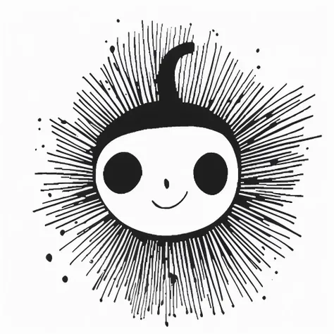 (masterpiece, best quality, black and white), kid doodle, trending on art station, by Jon Burgerman, beautiful, Jon Burgerman, <lora:KiddieRecordsLORA:1>