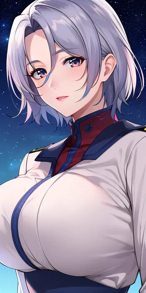 <lora:SallySaintFordV2:0.7> sallysaintford, huge_breasts, standing, solo, , starry_sky, masterpiece, best_quality, detailed_face, detailed_eyes, highres, beautiful, detailed,