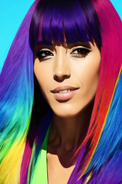 ((masterpiece)) ((high quality)) ((professional)) (cartoon portrait) of Loreen in the middle of a dance with euphoric colors, vivid, <lora:CINKMIX01:0.2> <lora:cyberpunk_edgerunners_offset:0.7> <lora:Loreen_vng_v2:1> cyberpunk edgerunners