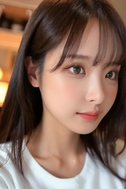 best quality, professional lighting, super detailed, realistic, beautiful detailed face, <lora:Momo Girls:0.8> momo girls,looking at viewer,pov, upper_body