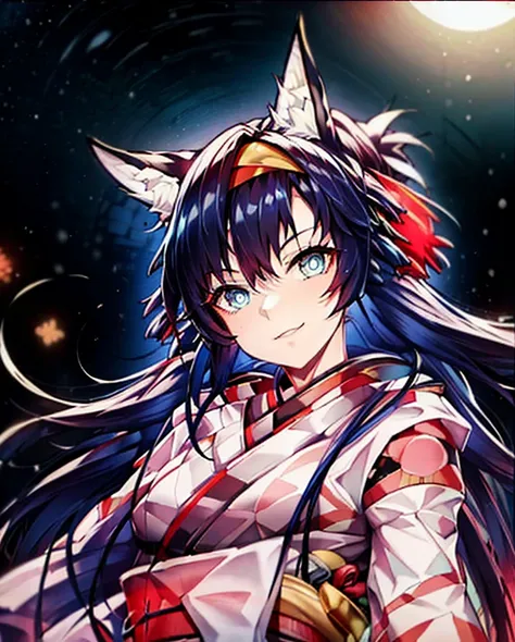 (8k, RAW photo, photorealistic:1.25),1girl, looking at viewer, best quality, (upper body:1.2),depth of field,cat ears,animal ear fluff,closed mouth,light smile,blue eyes, (kimono:2.5) ,ultra highres,caustics, Broad lighting, natural shading, (late at night:1.3), <lora:blaze:0.8>