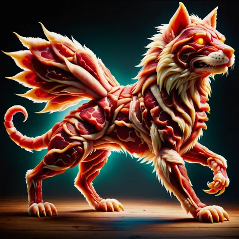 hyper detailed masterpiece, dynamic, awesome quality, incubus, wolfish humanoid, fantasy, glowing eyes, furry fur,enlarged fangs, claws, powerful, cursed, afflicted, agricultural,wonderous,transformative,undisturbed,fragmented <lora:ral-rawmeat:0.6>, ral-rawmeat, <lora:SDXLElfMeat:0.6> SDXLElfMeat