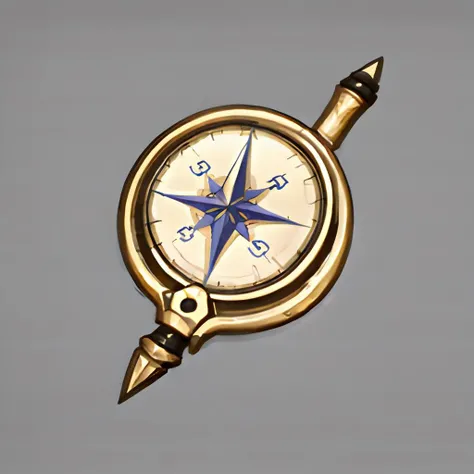 game icon, brass compass <lora:game_icon:1>