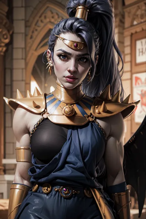 1girl, solo, megaerahades, detailed face, breasts, single wing, nose piercing, armor, ((muscular female)), ((cartoon)),
<lora:megaerahades-16:0.75>