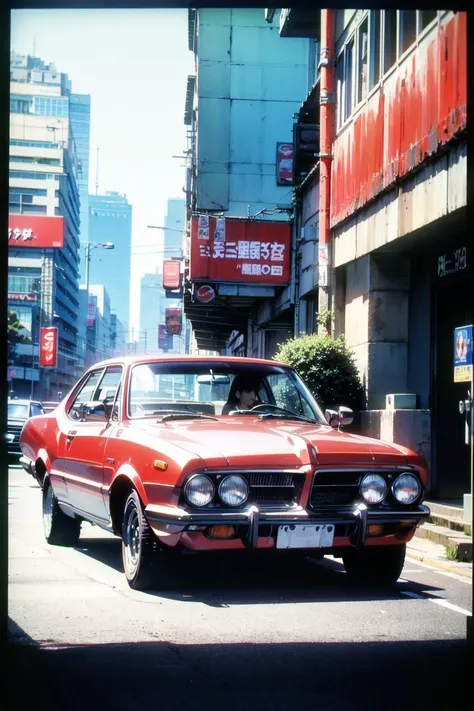 (1970s (style) retro artstyle:1.25)
(red car:1.5) old city night central freeway highway
Japanese classic car
pastel color (city pop:1.5)
<lora:detail_slider_v4:-0.5>
looking at viewer
hyper realistic,metal,professional photo