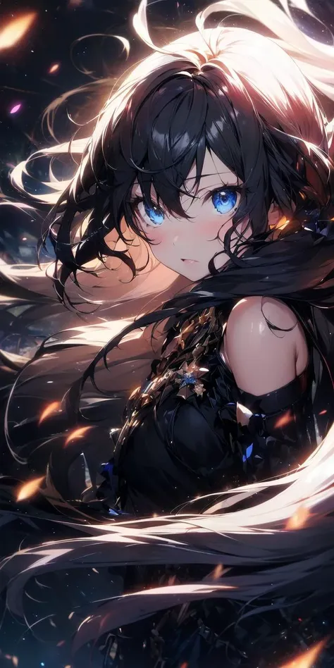 <lora:apstyle3diff:1> apstyle3 apstyle masterpiece best quality detailed eyes
masterpiece best quality 1girl
long hair (messy hair floating :1.25) severe flow
night dark
black background black
upper body  looking at viewer