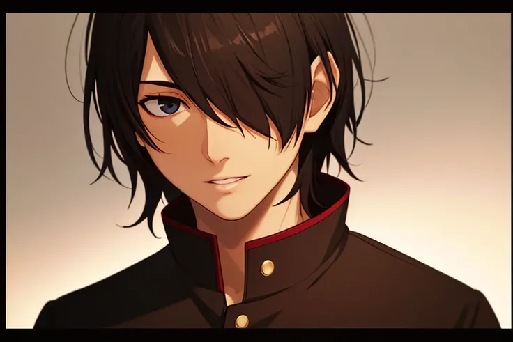 masterpiece,bestquality,ultra-detailed,Cinematic Lighting,llustration,masterpiece, best quality,male focus, solo, 1boy, school uniform, black hair, hair over one eye, naoetsu high school uniform, araragi koyomi, white background, gakuran, looking at viewer, simple background, parted lips, black eyes, upper body skatesrealistic and detailed clothes, fine fabric emphasis, photorealistic, (extremely detailed), detailed hair, best resolution, best quality, ((medium breasts)), best resolution, best quality, (Masterpiece), extremely detailed face, Original Character, perfect lighting, best colors, colorful, beautiful, fine detail, ultra high resolution, Natural Volumetric Lighting And Best Shadows, Deep Depth Of Field, (Highest Quality, Amazing Details:1.4), <lora:Koyomi Araragi:0.5>