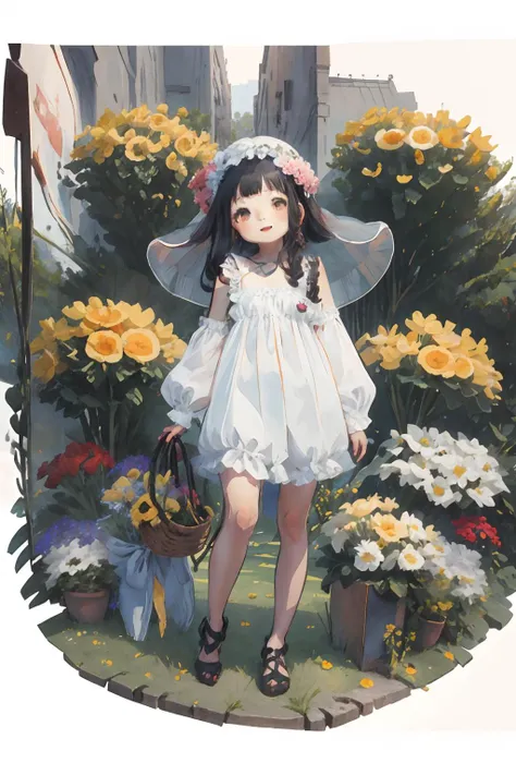 1girl, mkru style ,solo,flower garden <lora:mkru:1> :D <lora:gachaSplashLORA_gachaSplashFantasy20:1><lora:detailmaker-lite:-0.5>