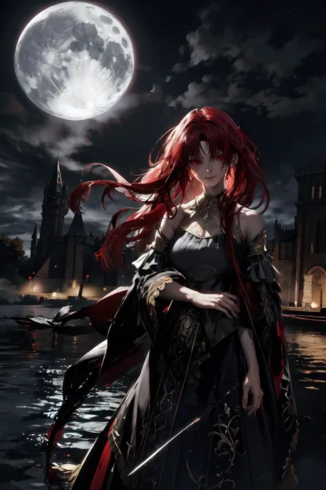 1girl, mature, long  hair, (red eyes),(glow eyes:1.6), (intelligence:1.4) (mischievous:1.6), (smile:1.2),(chaotic scene:1.4),(random body action:1.5) walk, castle hall, night, city castle, market, aurora, moon,(full body:1.2), <lora:detailmaker:1>, <lora:laotouhuan_v1:0.7>, <lora:dungeon_v2.0:0.7>
//
, (()), (Anime:1.4), (Manga:1.2), VFX, Edge Lighting, Moonlight, ((high quality:1.2, masterpiece:1.2)), absurdres, high resolution, (8k resolution), 8k, 8kres, 8k res, high details, detailed and intricate, intricate details, high intricate details, absurd amount of details, landscape, outdoors, ((upper body:1.2)), portrait, Long Shot, Three Shot, Shoulder Level Shot, Full Front Staging, Looking At Viewer, Face, Front  , (()), Anime, Manga, VFX, Edge Lighting, Moonlight, ((high quality:1.2, masterpiece:1.2)), absurdres, high resolution, (8k resolution), 8k, 8kres, 8k res, high details, detailed and intricate, intricate details, high intricate details, absurd amount of details, landscape, outdoors, ((upper body:1.2)), portrait, Long Shot, Three Shot, Shoulder Level Shot, Full Front Staging, Looking At Viewer, Face, Front