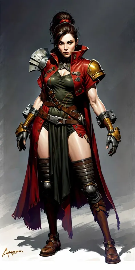 ( An ( Anders zorn's )  [ stunning | astonishing | exquisite ]  
[ masterpiece | artwork ] )
with the ( ( full body ) portrait of a biomechanical female  character )
wearing a red overcoat and a stole of bear's fur
in  ccdsf artstyle