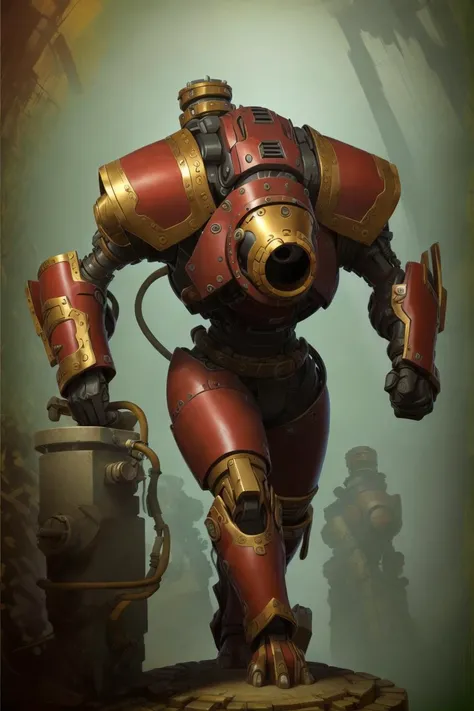 ( Full body ) character illustration 
of   ( [ an ominous | a gloomy ] ) clockwork  ( [ paladin | nautilus ] )
with hanging [ hoses | cables ]  and [ pipes |  conduits ]
( on top of a pedestal ) 
[ perfectly |  precisely ] centered in the middle of composition
,  ( ( ( Alphonse Mucha's ) nouveau ) concept [ character  design |  art | illustration ] ) 
in  sci-fi ( ( nouveau ) futurism ) CCDSF artstyle 
by Victo Ngai
, perfect pose with ( ( clear and readable tangents )
full of negative space ) 
, perfect ( symmetrical and ( well-proportionate anatomy ) ) 
exquisite ( 3D ( solid drawing ) volumetry )
enhancing  ( perspective ( depth ) )
