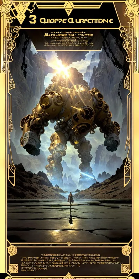 (  An  [ stunning | astonishing | exquisite ]
(    (   [  Alphonse Mucha's  | Anders zorn's   ]   )
[ tarot | MTFG ]
[ card | banner ]  )  )
with the (  ( full body )  concept character design )
of an  ( ( [ ominous | gloomy ] ) but beautiful ( ( fallout )  warforged  )  )
wearing a power armor 
full of ( sacred geometry ( ( art deco ) circuit ) patterns )
( ( on  top of  a pedestal )
while posing in the middle of the  composition )
with [ ( dynamic ( symmetry ) ) | golden ratio ]
, ( A vibrant ( retro-futuristic ( atompunk  ) ) masterpiece ) 
in ccdsf artstyle by Victo Ngai 
, perfect lighting with detailed shading of the shadows and highlights 
projecting ( shiny edge ( reflections ) ) and ( ambient occlusion ) 
while enhancing ( 3D ( solid drawing ) volumetry and ( perspective ( depth ) ) )