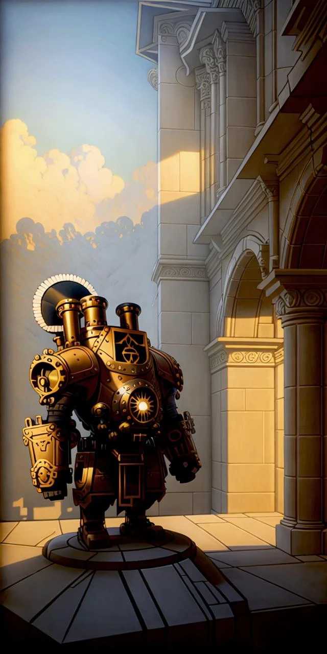 (  An  [ stunning | astonishing | exquisite ]
( 
(    [  Alphonse Mucha's  | Anders zorn's   ]   )
masterpiece 
)
)
containing a ( full body )  [ portrait  | character  illustration ]
of an  ( ( [ ominous | gloomy ] ) but beautiful biomechanical  ( African )  warforged  )
full of ( sacred geometry ( circuit ) patterns )
( on  top of  a pedestal )
while posing in the middle of the  composition
with ( dynamic symmetry )
, ( A vibrant  ( [ afropunk |  afrofuturism ] ) ( tarot ) [ card | banner ]  ) 
in ccdsf artstyle
by [ Frank Xavier Leyendecker | Francis Coates Jones | Carl Larsson ]
and by  [ Joseph Christian Leyendecker | James Tissot ]
, perfect lighting with detailed shading of the ( shadows and highlights )
projecting ( shiny edge ( reflections ) ) and ( ambient occlusion ) 
while enhancing ( 3D ( solid drawing ) volumetry and ( perspective ( depth ) ) ) 
in ccdsf artstyle
by [ Frank Xavier Leyendecker | Francis Coates Jones | Carl Larsson ]
and by  [ Joseph Christian Leyendecker | James Tissot ]
, perfect lighting with detailed shading of the ( shadows and highlights )
projecting ( shiny edge ( reflections ) ) and ( ambient occlusion ) 
while enhancing ( 3D ( solid drawing ) volumetry and ( perspective ( depth ) ) )