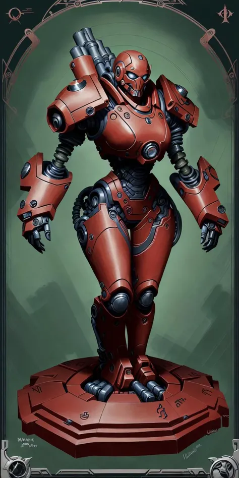 ( Full body ) character illustration 
of  the ( [ ominous  | gloomy ] ( [ Winona Ryder  | Scarlett Johansson ]  )  )
as a  biomechanical   ( atompunk  )  
while ( [ posing | standing ] ( on top of a pedestal ) )
in front of   [ an empty | a noiseless | a flat ] background 
[ perfectly |  precisely ] centered in the middle of composition
with ( dynamic ( symmetry ) )
, 
( 
  [ ( Alphonse Mucha's ) | Victo Ngai's  | (  Alphonse Mucha's  ) | Jakub Rebelka's ]
( concept ( [ tarot | MTG ] 
[ card | banner | illustration ] ) ) 
)
in  CCDSF artstyle
full of  [ retro-futuristic | sci-fi ]  ( art deco  ( [ circuit | sacred geometry ] ) designs  )
, perfect ( ( symmetrical ) well proportioned anatomy )