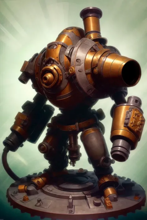 ( Full body ) character illustration 
of   [ an ominous | a gloomy ]  [ nautical  |  clockwork ] ( art deco ) nautilus 
full of  valves and ( gauges )  with hanging ( [ hoses |  cables ] ) and [  conduits |  pipes ] 
(on top of a pedestal ) 
[ perfectly |  precisely ] centered in the middle of composition framing
, ( Geometrical ( Alphonse Mucha's  ) )  concept [ character  design |  art | illustration ] 
in  low-tech [ sci-fi  fantasy | medieval futurism ] CCDSF artstyle 
by [ Greg Staples | Boris Vallejo | Greg And Tim Hildebrandt ]
and by [ Donato Giancola | Terese Nielsen ]
, ( clear and readable tangents )
full of negative space 
, exquisite 3D ( solid drawing ) volumetry
enhancing  perspective ( depth )
