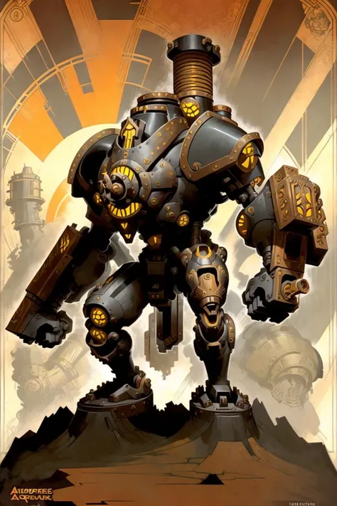 ( An ( [ Alphonse Mucha's | Anders zorn's  ] )  
[ stunning | astonishing | exquisite ]  
( art deco ) masterpiece )
with the  ( full body ) portrait 
of  an ( [ ominous | gloomy ] but ( beautiful )  )
biomechanical  character
posing on top of a pedestal
,( [ retro-futuristic |  atompunk ] ) illustration in ccdsf artstyle
with ( dynamic ( symmetry ) )