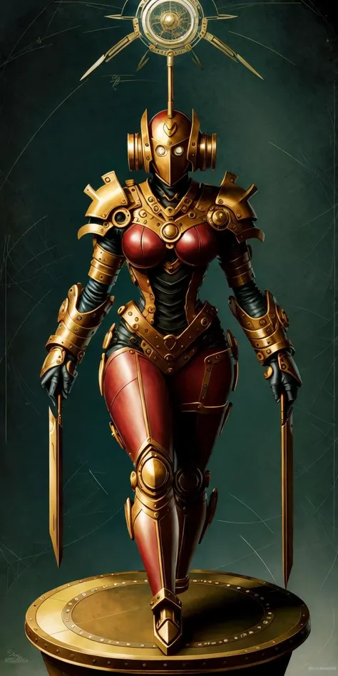 ( Full body ) character illustration 
of  the ( [ ominous  | gloomy ] ( [ Milla Jovovich | Scarlett Johansson ]  )  )
as a biomechanical muse
( [ posing | standing ] ( on top of a pedestal ) )
in front of  an empty noiseless background 
[ perfectly |  precisely ] centered in the middle of composition
, ( ( Alphonse Mucha's | Victo Ngai's  | Alphonse Mucha's  | Jakub Rebelka's ) concept tarot card [ illustration |  artwork | banner ]  )
in  CCDSF artstyle
full of ( [ retro-futuristic | sci-fi ] ( geometrical  ( art deco ( circuit ) )  designs ) )