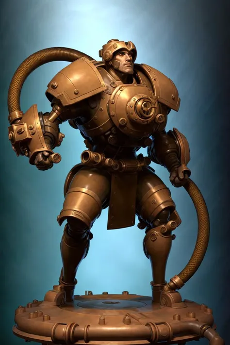 ( Full body ) character illustration 
of  a ( ( [ ominous | gloomy ] ) [ nautical  | biomechanical | clockwork ] ( ( art deco ) nautilus ) )
full of ( valves and ( gauges ) ) with hanging ( ( [ hoses |  cables ] ) and [  conduits |  pipes ] )
( while [ standing |  posing ] on top of a pedestal 
in the middle [ of an empty photobooth | of composition framing ] )
, Geometrical ( Alphonse Mucha's  )  concept [ character  design | costume design | art | illustration ] 
in  low-tech [ sci-fi  fantasy | medieval futurism ] CCDSF artstyle 
by [ Greg Staples | Boris Vallejo | Greg And Tim Hildebrandt ]
and by [ Donato Giancola | Terese Nielsen ]
, ( clear and readable tangents )
full of negative space 
, exquisite 3D ( solid drawing ) volumetry
enhancing  perspective ( depth )