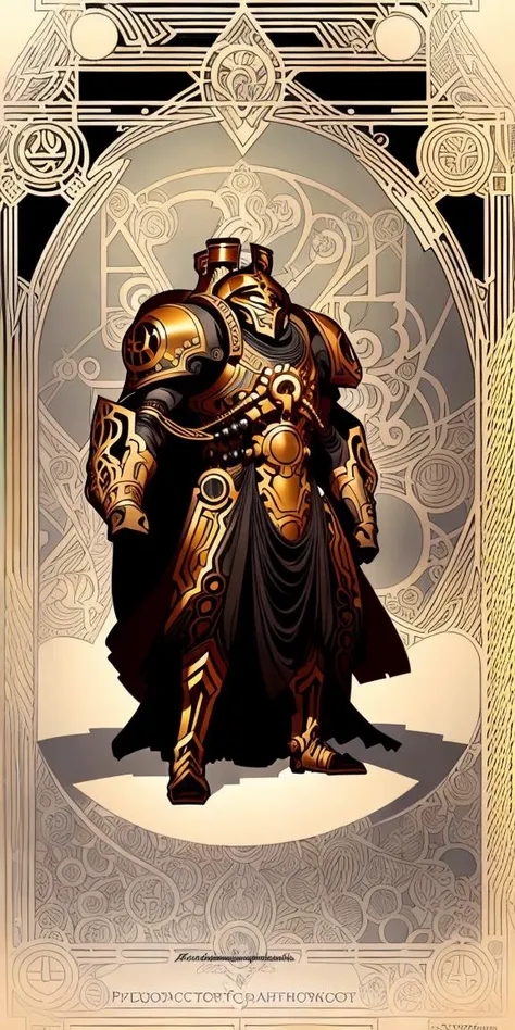 (  An  [ stunning | astonishing | exquisite ]
(  (    [  Alphonse Mucha's  | Anders zorn's   ]   )
[ tarot | MTFG ]
[ card | banner | illustration ]  )  )
with the ( full body )  [ concept character design | portrait ]
of an  ( ( [ ominous | gloomy ] ) but beautiful ( ( African )  warforged ) character  )
full of ( geometrical ( circuit ) patterns )
( ( on  top of  a pedestal )
while posing in the middle of the  composition )
with ( dynamic ( symmetry ) )
, ( An ( [ afropunk |  afrofuturism ] ) masterpiece )
in ccdsf artstyle