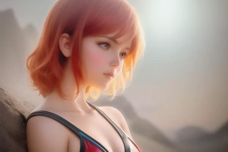 35mm leica photograph of a beautiful fit girl, innocent face, detailed face, a young redhead girl, subsurface scattering, perfect lips, (small breasts:1.2), latex bikini, atmospheric lighting, cinematic composition, concept art, digital illustration,
detailed, photo, photorealistic, NIKON, natural light, 4K, high-detail, RAW 8k, trending on artstation, artgerm , greg rutkowski , alphonse mucha