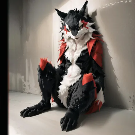 ((masterpiece):1.0), solo, (red_fur), anthro (sergal:1.4), fluffy, clothed, ((cute face):1.0), alien_planet, sexy, fur body, leaning against wall, realistic, nudefursuit, feet focus, digital sketch, vibrant, gloomy, dynamic light, by hioshiru, by pino daeni, (best quality), (great quality) <lora:sergalLora_v10:0.6>  <lora:FursuitFurrySuitLora_v2:0.6>