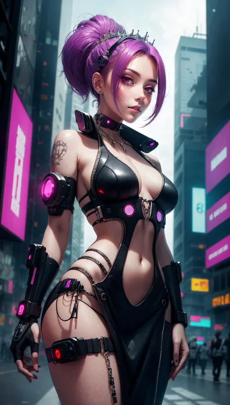 Beautiful cyberpunk princess , <lora:EnvyPrincessMix:1>