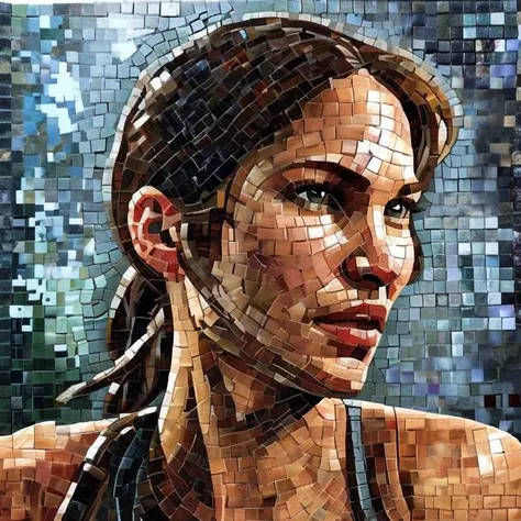 Lara Croft Mosaic Art