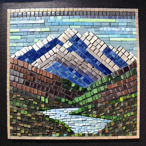 Mountain ranges Mosaic Art