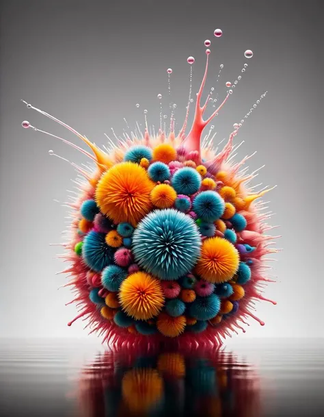 bubble, abstract color splash with water, made out of ral-stkdrnrc <lora:ral-stkdrnrc:1>