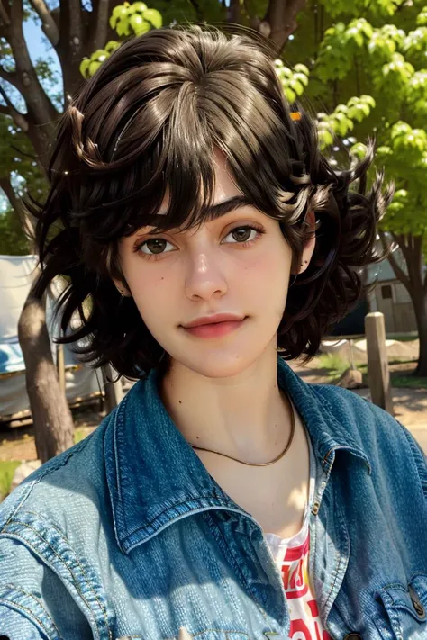 portrait, straight on
1girl, mole, lips, slight grin, messy hair, short hair,
jean jacket, crop top,
outdoors, daylight, volumetric lighting, blurred background
<lora:Betas_Inferno_v1:1>