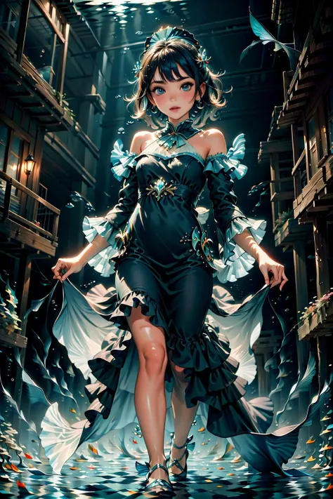 <lora:UnderWaterWorld:1.0> (UnderWaterWorld:1.1) (1girl dress :1.3)