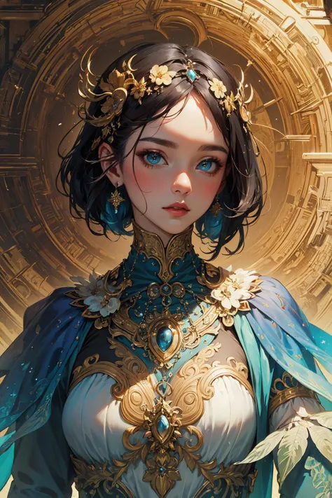 (masterpiece, top quality, best quality, official art, beautiful and aesthetic:1.2), (1girl), extreme detailed,(fractal art:1.3),colorful,highest detailed
