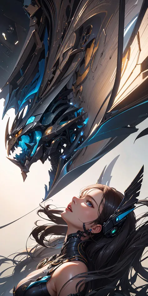 (masterpiece, top quality, best quality, official art, beautiful and aesthetic:1.2), extreme detailed,(fractal art:1.3),colorful,highest detailed, wings,
complex 3d render ultra detailed of a beautiful porcelain profile woman android face, cyborg, robotic parts, 150 mm, beautiful studio soft light, rim light, vibrant details, luxurious cyberpunk, lace, hyperrealistic, anatomical, facial muscles, cable electric wires, microchip, elegant, beautiful background, octane render, H. R. Giger style, 8k, best quality, masterpiece, illustration, an extremely delicate and beautiful, extremely detailed ,CG ,unity ,wallpaper, (realistic, photo-realistic:1.37),Amazing, finely detail, masterpiece,best quality,official art, extremely detailed CG unity 8k wallpaper, absurdres, incredibly absurdres, robot, silver halmet,