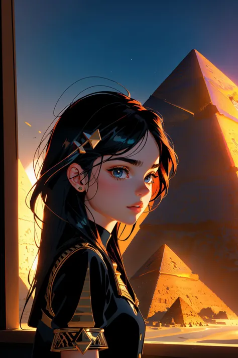 tv_Andy_MXAI, (stylized by Tomasz Alen Kopera:0.9) and (John Lowrie Morrison:0.9) , awardwinning Anime, Neo-Primitivism, intricate background, landscape of a Narrow Relaxing ([Switzerland:The Great Pyramid of Giza:1]:1.3) from inside of a Sewage treatment plant, dense field and Nebula in background, at Blue hour, Evil, side light, F/1.8, Sepia filter, Navy Blue paint splotches, Peach explosions, extremely beautiful, Concept Art World, goth, elaborate