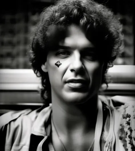portrait photo of man dressed like a rockstar, high detailed face, cinematic, <lora:abu3lo:1>, <lora:PortraitMasterV1:1> <lora:more_details:1> <lora:painted clothes5:1>