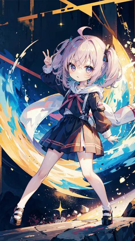 (Chibi:1.3) ((best quality, masterpiece)) kawaii,