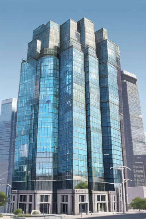 , <lora:cute_style_noreg:1>, Office Buildings, Conglomerate stone, science fiction, building, architecture