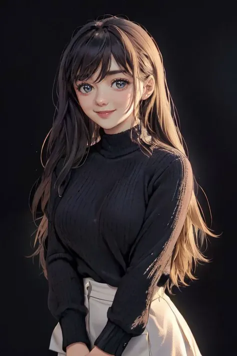 (masterpiece),
m41s13w,
smiling,
blue sweater,
HDR, highly detailed, 32k,
((black background)),
,epiCPhoto <lora:m41s13w:0.9>