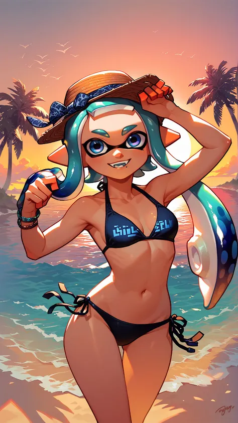 highest quality,3D, Best realistic animation,masterpiece,Ray Tracing, Global Illumination, gestures,splatoon girl, Golden tentacle hair、alone,Looking at the audience,Outdoor,Wariza,Golden saliva,Verbal invitation、blush、cheek、smile、sexy loSexy pose、 and pretty eyes、Golden Eyes、shining eyes、Golden Lingerie、glowing skin、A body wet with golden liquid、cheek、Big Breasts、Ckground thates your luck、golden overall、