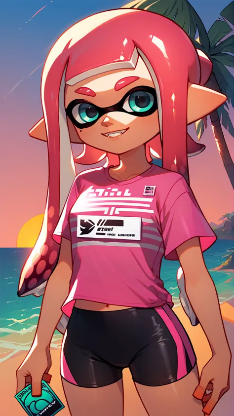 Splatoon,Embarrassed,Squid Girl,School Swimsuit,Big Breasts