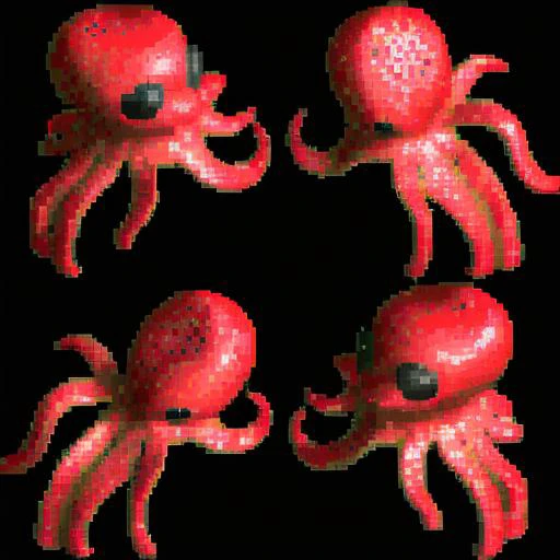 <lora:0p3nRCT2_v6:1>, 0p3nRCT2, black background, realistic red octopus