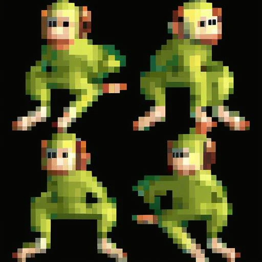 0p3nRCT2 isometric, black background, monkey