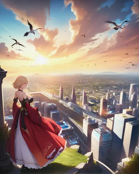score_9, score_8_up, score_7_up, best quality, masterpiece, 4k, uncensored, prefect lighting, rating_explicit, very aesthetic, artist Archive, scenery, sky, cloud, outdoors, sun, city, building, day, bird, fantasy, cityscape, landscape,sunlight, tree, fantasy,
official art,cinematic angle, cinematic lighting, highly detailed, Amazing, finely detail,
<lora:neg4all_bdsqlsz_xl_V7:0.9>, <lora:sd_xl_dpo_lora_v1:1> <lora:RMSDXL_Enhance:1>