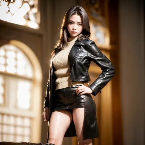 ((masterpiece)), best quality, extremely detailed face, ultra high res, (photorealistic:1.4), Amazing, finely detail, huge filesize, correct exposure, 1 girl, Athletic Body, (intricate details), SOLO, looking at the viewer, perfect lighting, realistic, lips, blush, shiny skin, fair skin, extremely detailed face, beautiful detailed eyes, (detail skin:1.2), depth of view, ,((school uniform, overcoat,leather shoes,)), fullbody shot, standing,