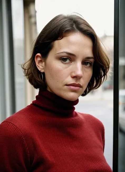 A stunning intricate full color portrait of (sks woman:1),
wearing a black turtleneck,
epic character composition,
by ilya kuvshinov, alessio albi, nina masic,
sharp focus, natural lighting, subsurface scattering, f2, 35mm, film grain