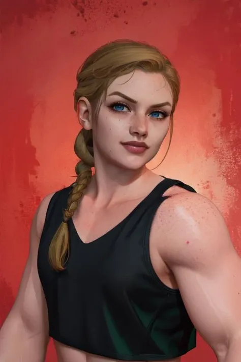 (masterpiece, best quality)
AbbyTLOU2, 1girl, solo, long hair, blue eyes, blonde hair, simple background, brown hair, shirt, bare shoulders, sitting, closed mouth, ponytail, sleeveless, pants, hand up, lips, looking to the side, black shirt, sleeveless shirt, blood, muscular, bandages, tank top, black background, clenched hand, injury, blood on face, bandaged arm, nose, muscular female, blood on clothes, bruise, biceps, blood on hands, bandaged hand, arm wrap, blood on arm
<lora:epi_noiseoffset2:1> <lora:add_detail:0.7> <lora:AbbyTLOU2:0.9>