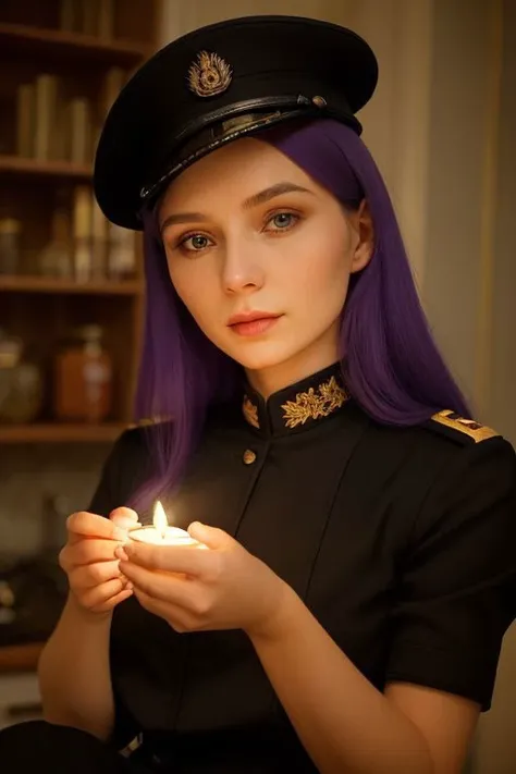 Nadezhda Nikolaevna was already waiting for me in the kitchen, sitting in the company of another woman. 2 girls, this was the Chief Colonel. The characteristic black uniform will not let you lie, the cap,. But the appearance was remarkable. Clearly a magician, and of a rather high category. Hair that gives off a purple hue and the same eyes. Like the magic of the abyss. Here, even without knowledge of the local magic system, you can guess. A specialist in psychology and illusions. Such a lady that you want to get out of you