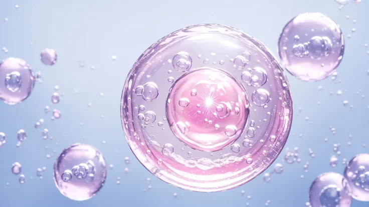 Bubbles,cell,simple,colorful, pink,best quality,high quality,masterpiece,realistic,<lora:cell:0.8>,